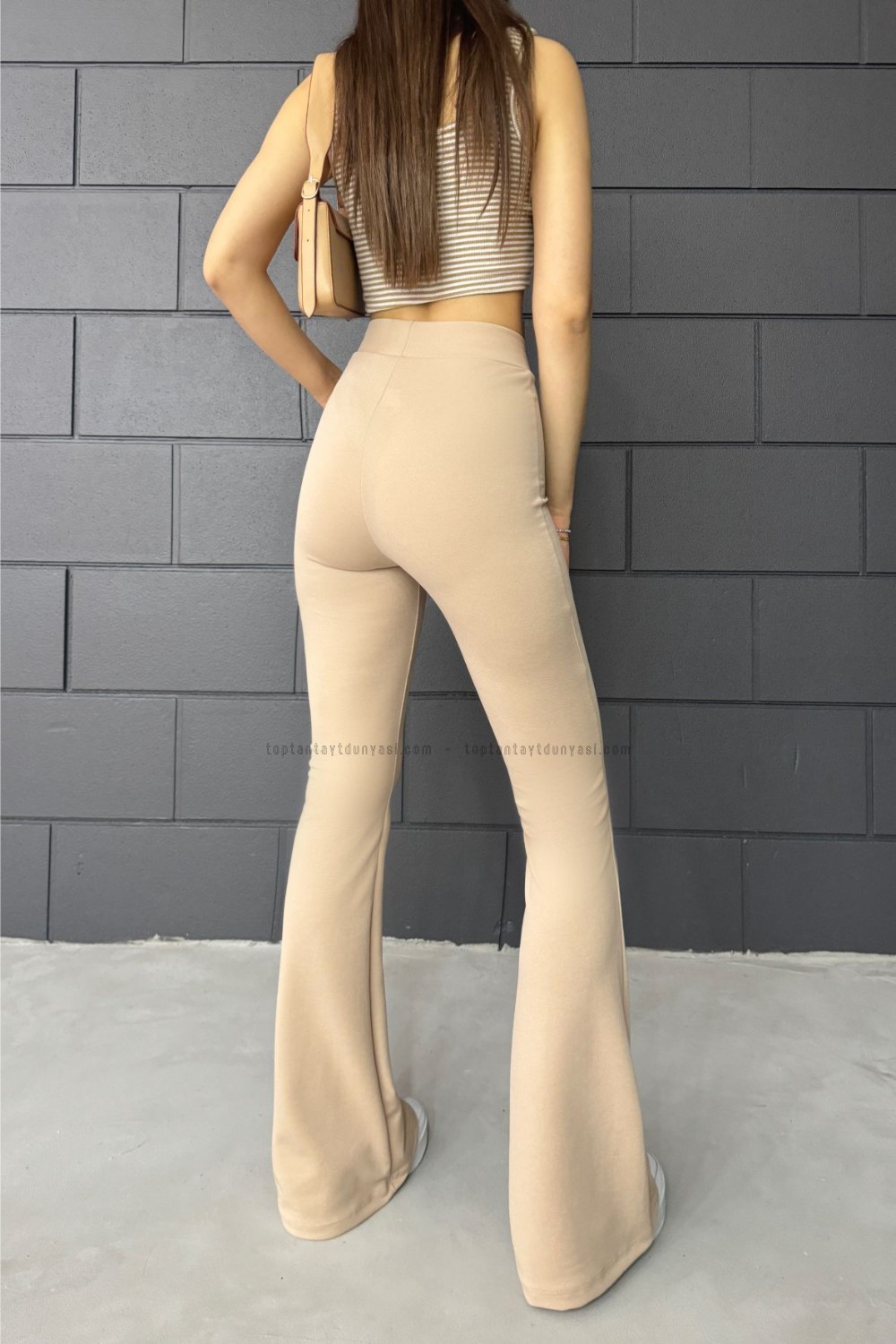 Toptan İspanyolpaça Tayt Bej