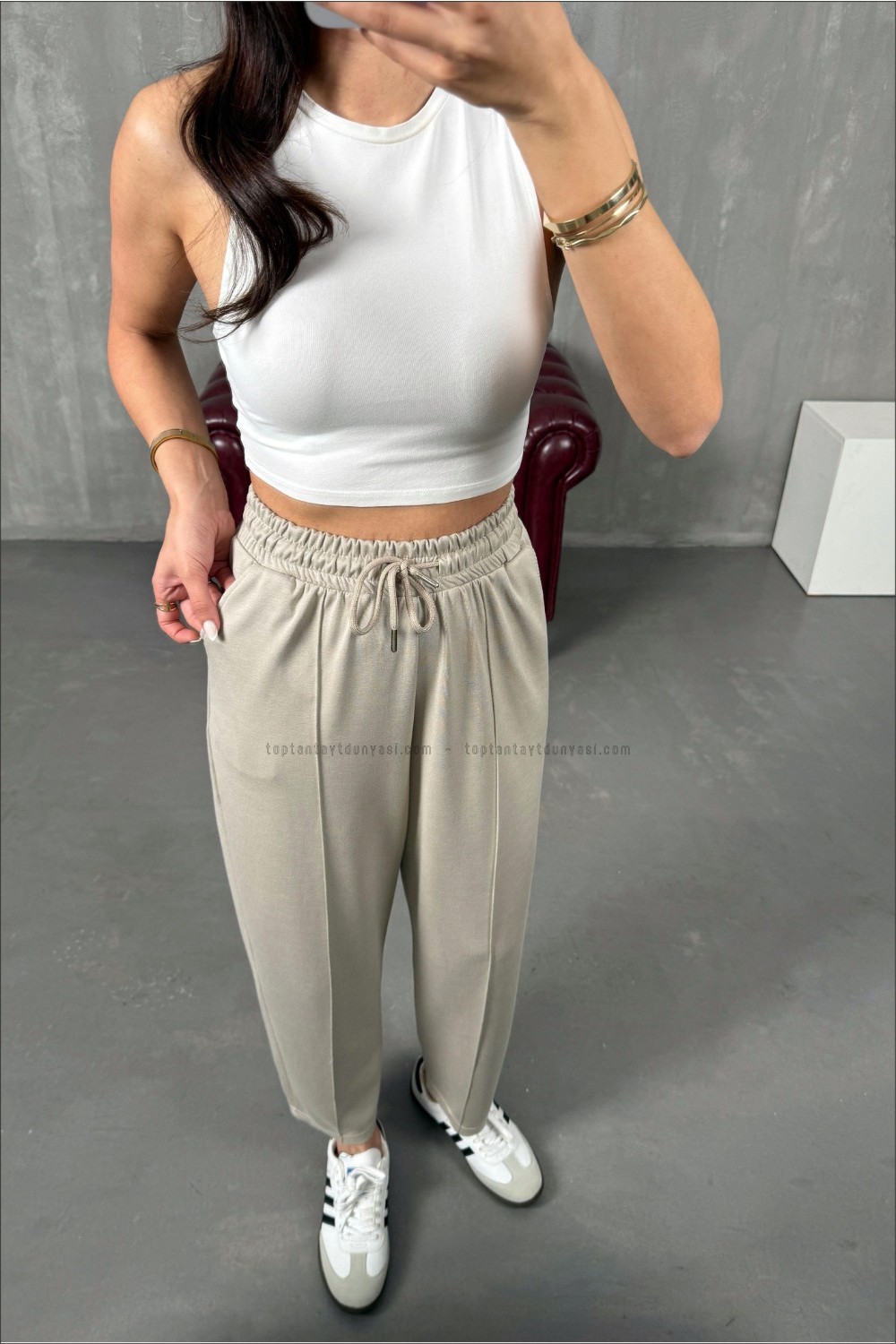 Toptan Balon Eşofman Bej